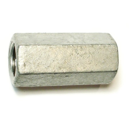 MIDWEST FASTENER Coupling Nut, 3/4"-10, Steel, Hot Dipped Galvanized, 2-1/4 in Lg, 6 PK 54547
